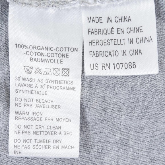 Paul Smith Organic Cotton Zebra Logo T-Shirt Men's Medium Gray - Picture 3 of 6